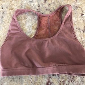 Pink sports bra